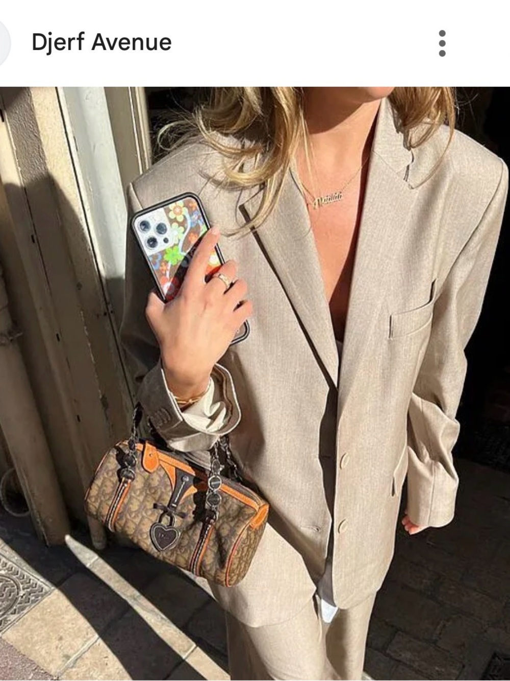 Djerf Avenue Forever Blazer in Oat